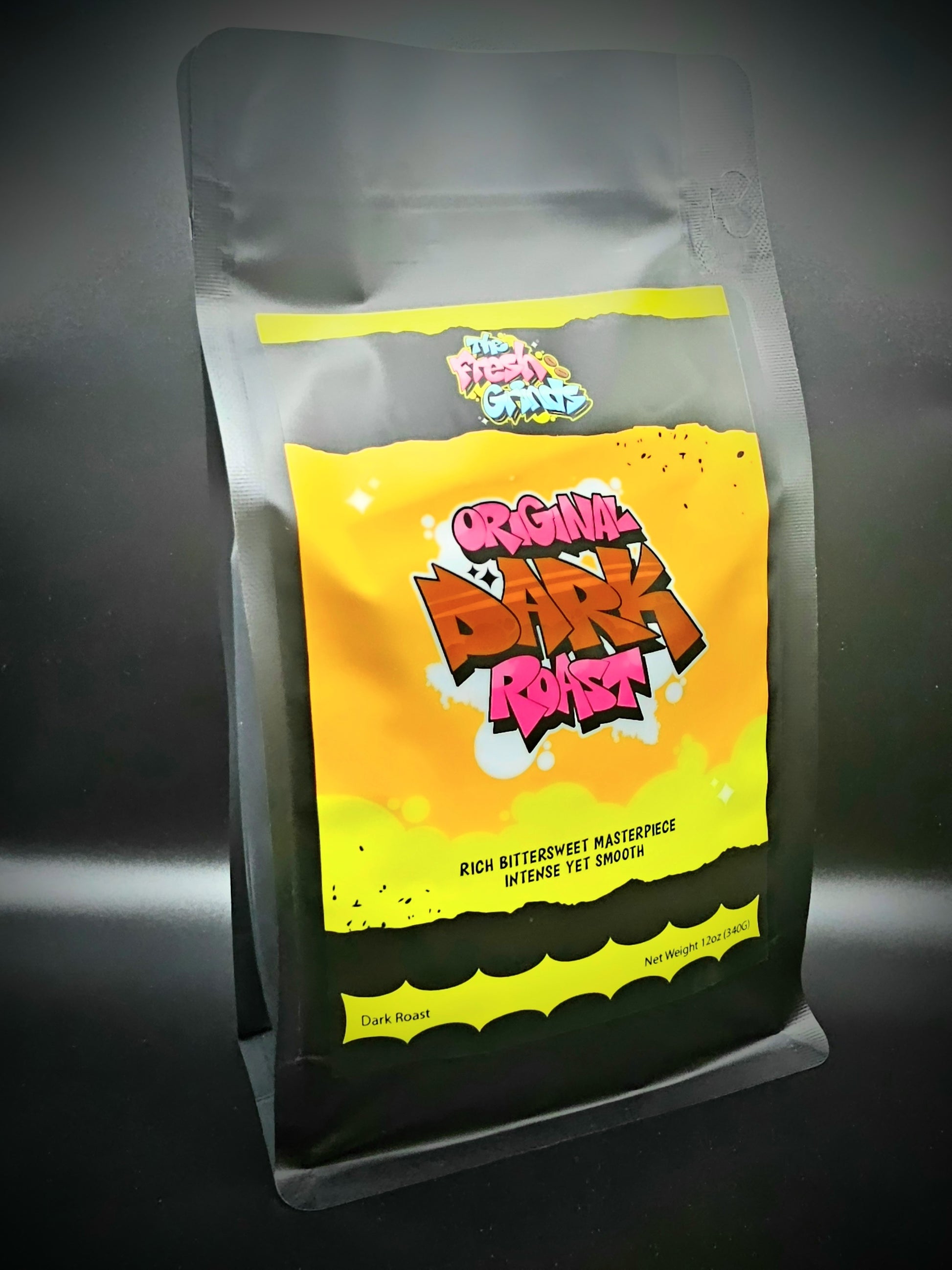 Original Dark Roast Coffee Grinds Front Side