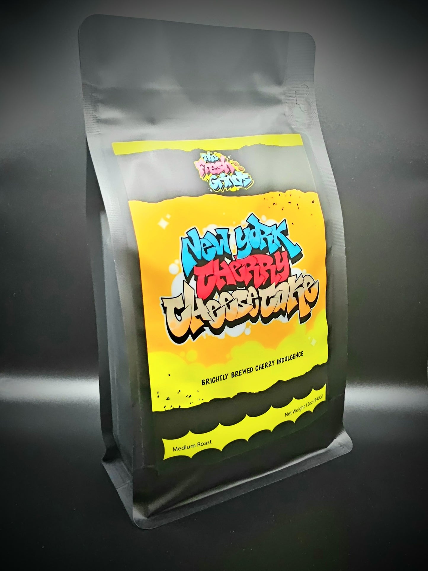 New York Cheesecake Coffee Grinds Front Side